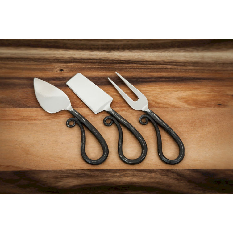 Williston Wiest Curl End 3 Piece Cheese Knife Set Wayfair